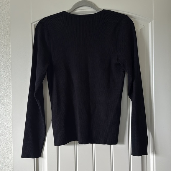 Black Madewell Long Sleeve Wide Rip Top - Picture 5 of 5